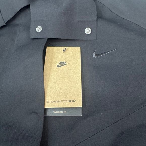 NIKE Storm Fit Windrunner ADV Oversized Black Trench Coat Women Large FV6307101 - Picture 3 of 15